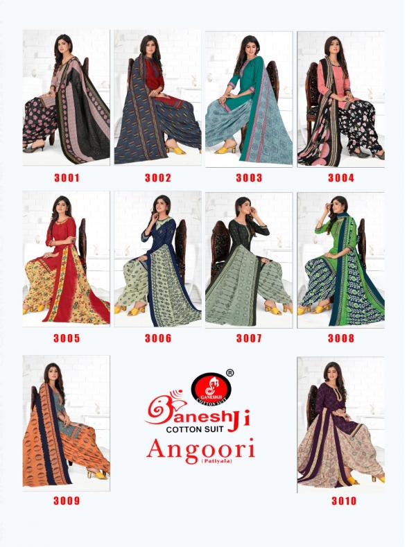 Ganeshji Angoori Vol-3 indo Cotton Readymade With Inner Suit